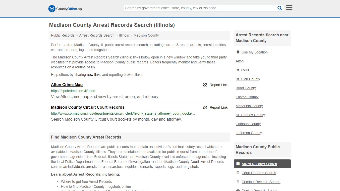 Arrest Records Search - Madison County, IL (Arrests & Mugshots)