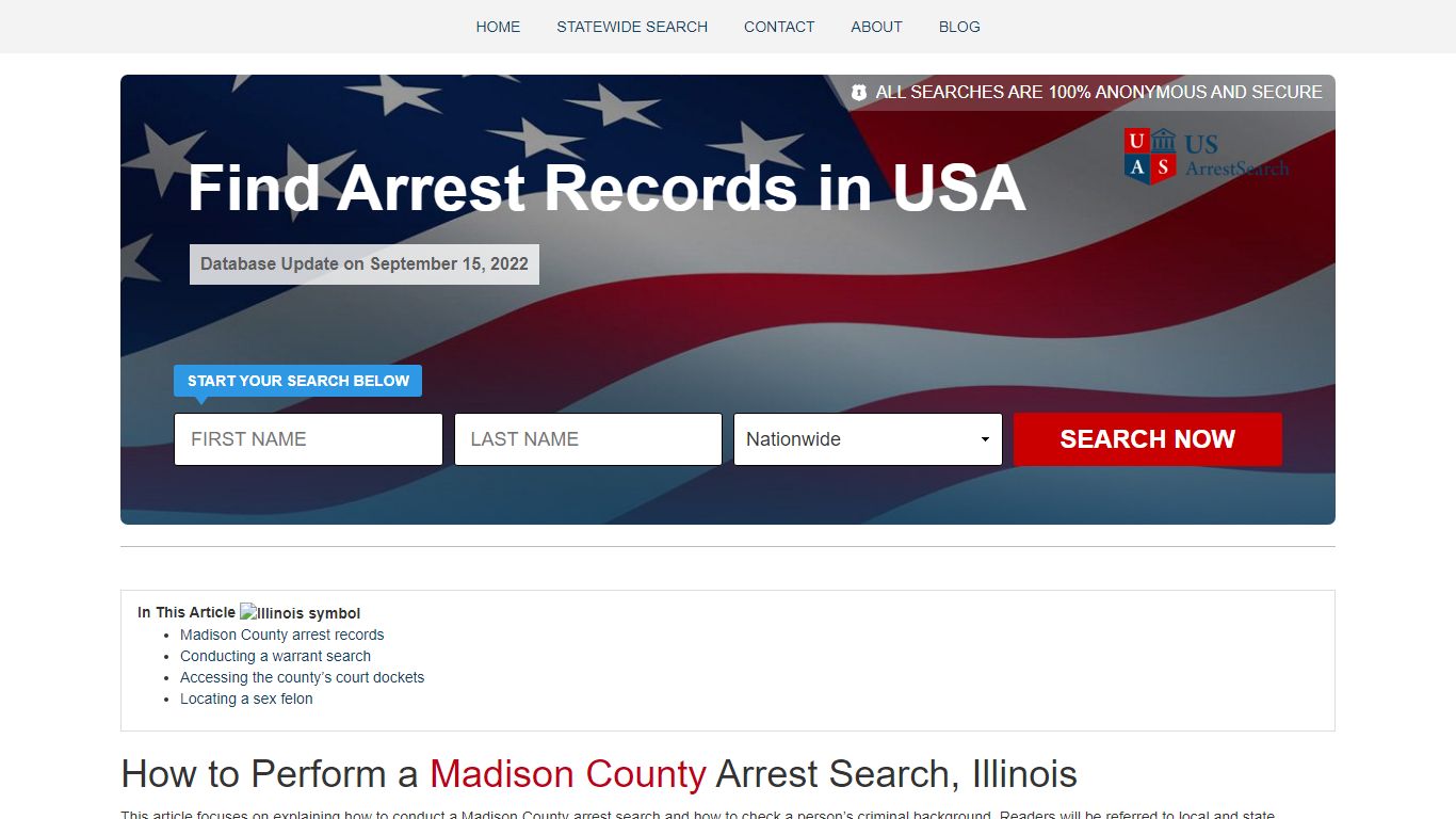 Madison County Arrest Search, Illinois